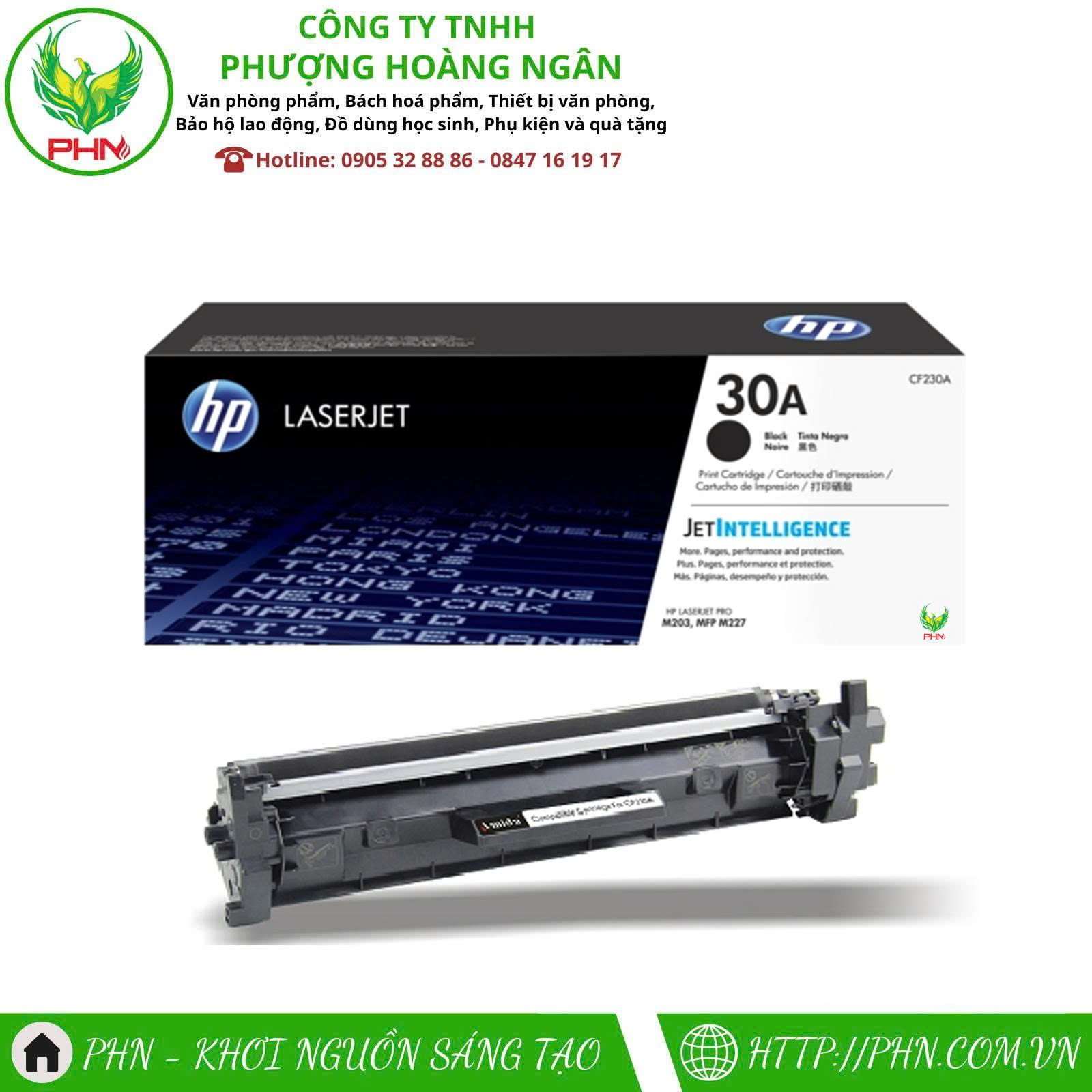 Hộp mực in HP 30A (CF230A) – Cho máy HP Pro M227sdn/ M227fdn/ M227fdw/ M203dw