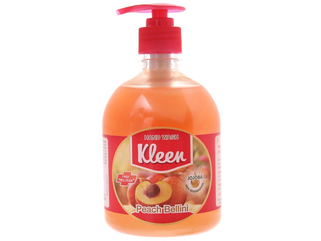 Sữa rửa tay Kleen - hương Đào 500ml