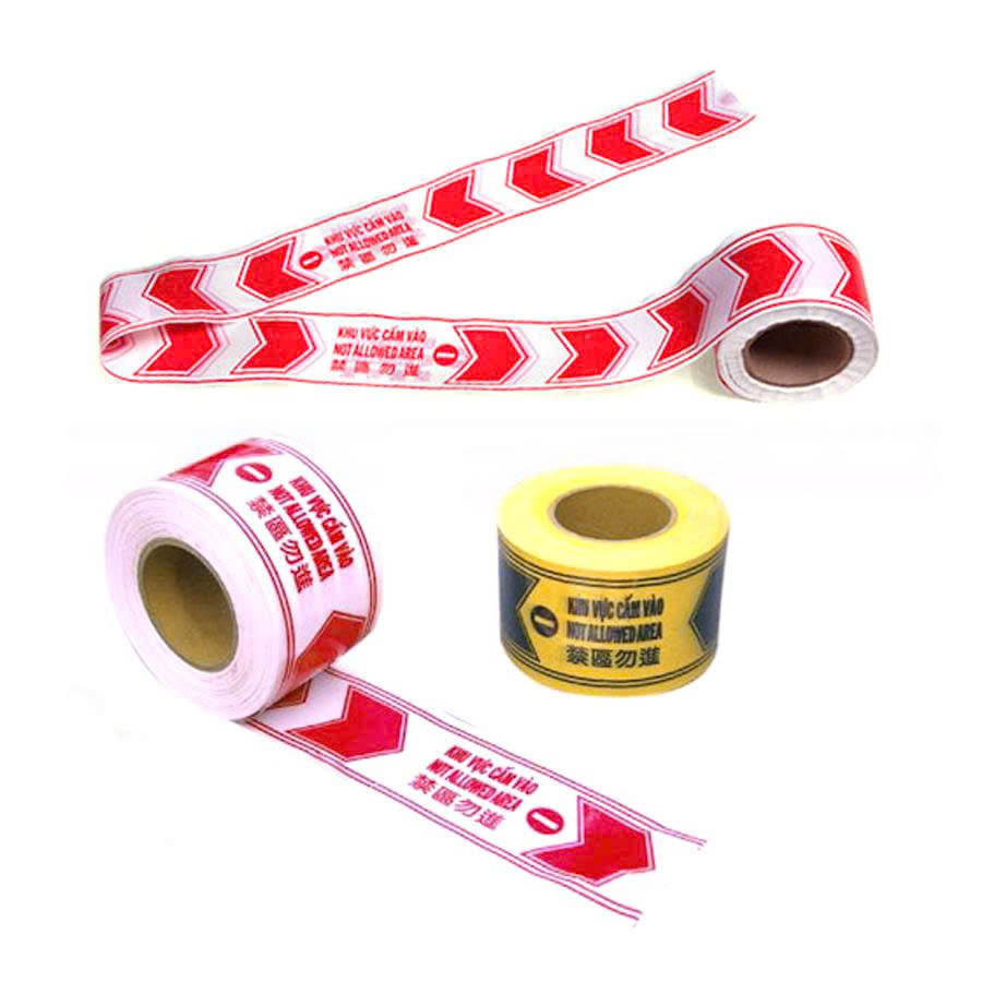 Cuộn Rào Cảnh Báo Công Trình, Khu Vực Nguy Hiểm Trắng Đỏ Ngang 8cm Dài 100m